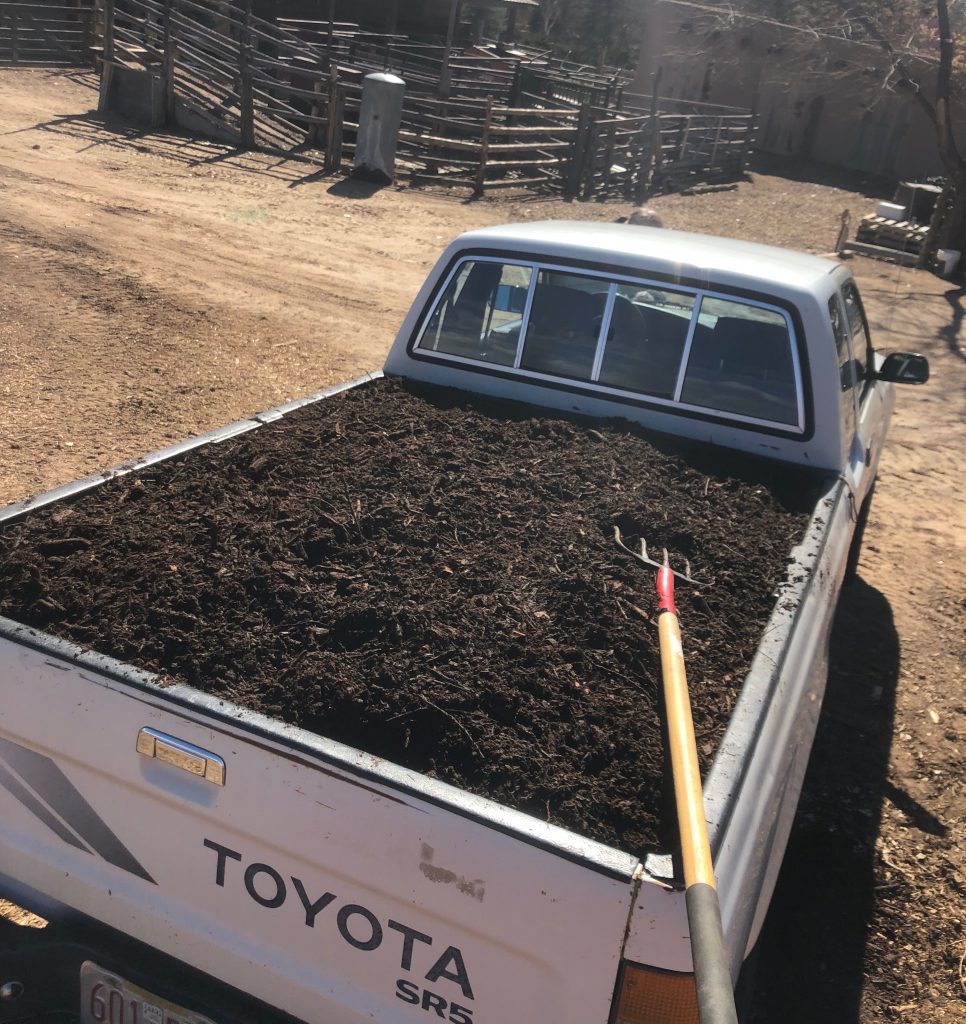 Truck load of compost